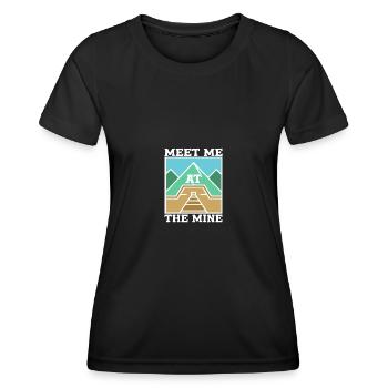 Mine Minenarbeiter - Frauen Funktions-T-Shirt - Schwarz - Vorne - AI Model Female 172 light (172cm)