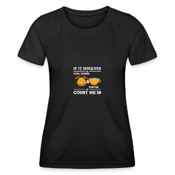 Mine Minenarbeiter - Frauen Funktions-T-Shirt - Schwarz - Vorne - AI Model Female 172 light (172cm)