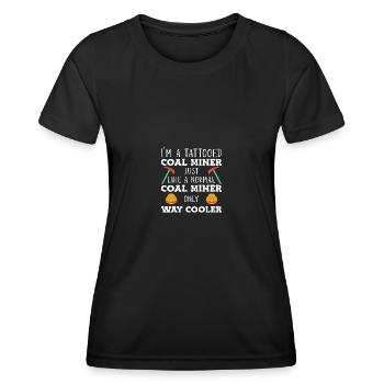 Mine Minenarbeiter - Frauen Funktions-T-Shirt - Schwarz - Vorne - AI Model Female 172 light (172cm)