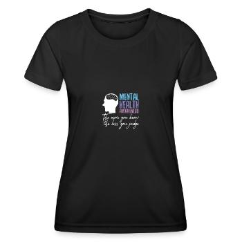 Santé mentale Mentale Gesundheit - T-shirt sport Femme - noir - Devant - AI Model Female 172 light (172cm)