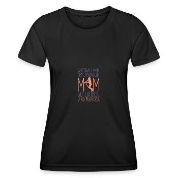 Softball - T-shirt sport Femme - noir - Devant - AI Model Female 172 light (172cm)