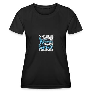 Softball - T-shirt sport Femme - noir - Devant - AI Model Female 172 light (172cm)