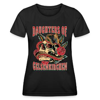 Gelsenkirchen Power-Frau daughters of - Frauen Funktions-T-Shirt - Schwarz - Vorne - AI Model Female 172 light (172cm)