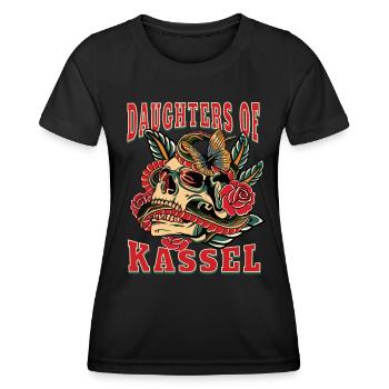 Kassel Power-Frau daughters of Kassel - Frauen Funktions-T-Shirt - Schwarz - Vorne - AI Model Female 172 light (172cm)