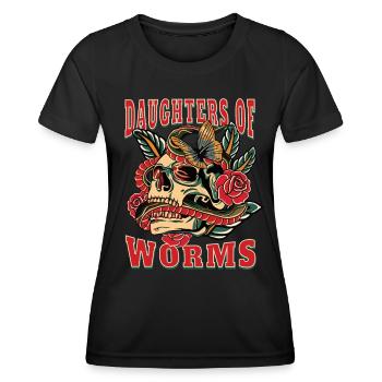 Worms Frau Geschenk daughters of Worms Frauen - Frauen Funktions-T-Shirt - Schwarz - Vorne - AI Model Female 172 light (172cm)