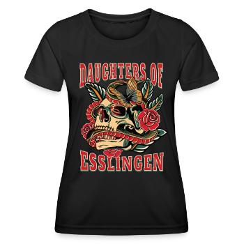 Esslingen Frau Geschenk daughters of Esslingen - Frauen Funktions-T-Shirt - Schwarz - Vorne - AI Model Female 172 light (172cm)