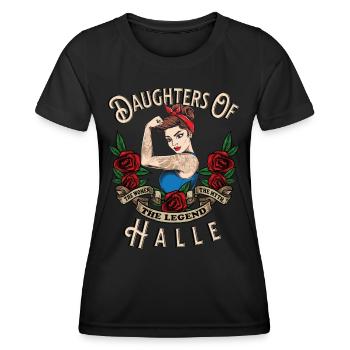 Halle Frau Geschenk filles de Halle Frauen - T-shirt sport Femme - noir - Devant - AI Model Female 172 light (172cm)