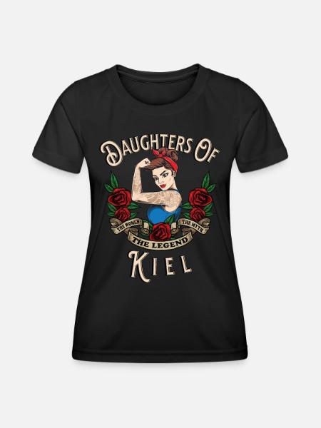 Kiel Frau Geschenk daughters of Kiel Frauen - Frauen Funktions-T-Shirt - Schwarz