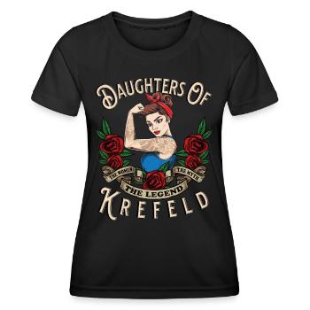 Krefeld Frau Geschenk filles de Krefeld Frauen - T-shirt sport Femme - noir - Devant - AI Model Female 172 light (172cm)