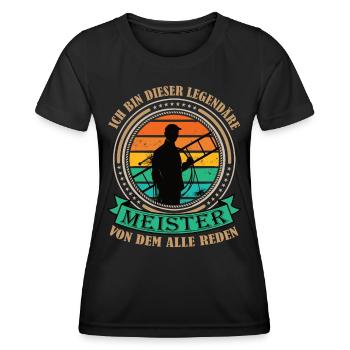 Schornsteinfeger Meister legendär retro - Frauen Funktions-T-Shirt - Schwarz - Vorne - AI Model Female 172 light (172cm)