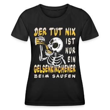 Gelsenkirchen der tut nix Saufen Kostüm - Frauen Funktions-T-Shirt - Schwarz - Vorne - AI Model Female 172 light (172cm)