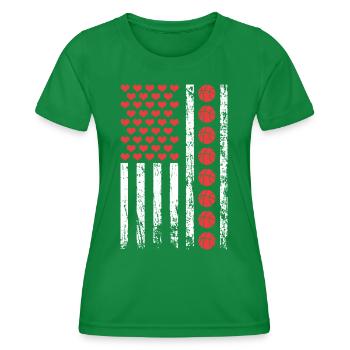 American Sports Basketball Flag Athletic - T-shirt sport Femme - vert - Devant - AI Model Female 172 dark (172cm)