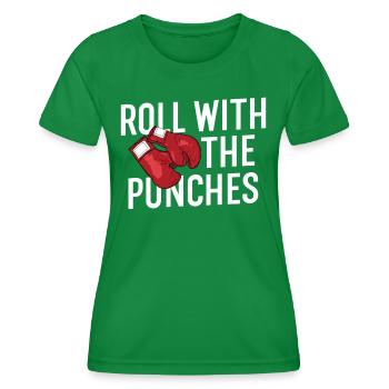 Roll With The Punches Combat Sports - Frauen Funktions-T-Shirt - Kelly Green - Vorne - AI Model Female 172 dark (172cm)