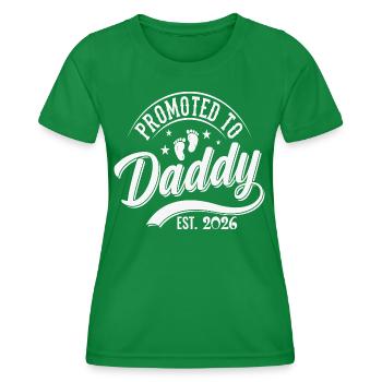 Promu papa 2026 - T-shirt sport Femme - vert - Devant - AI Model Female 172 dark (172cm)