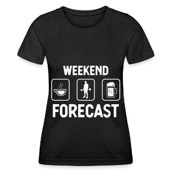 Weekend forecast 1 - (2) - Women's Functional T-Shirt - black - Front - AI Model Female 172 light (172cm)