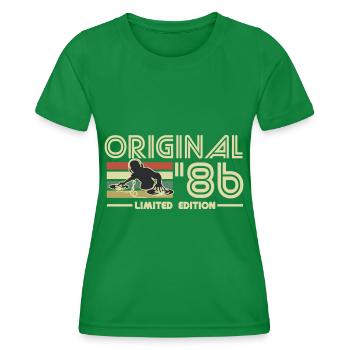 1986 - T-shirt sport Femme - vert - Devant - AI Model Female 172 dark (172cm)