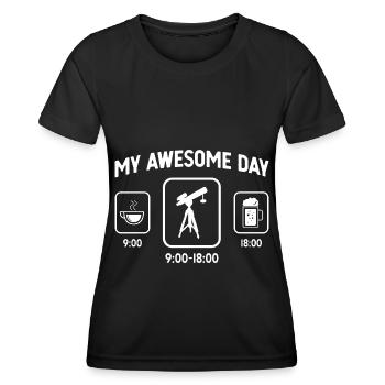 My great day - Beer - Astronomy - - Women's Functional T-Shirt - black - Front - AI Model Female 172 light (172cm)