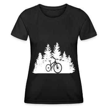 Arbres - Cyclisme - (2) - T-shirt sport Femme - noir - Devant - AI Model Female 172 light (172cm)