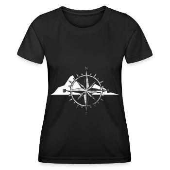 Compass - Mountain - (13) - Women's Functional T-Shirt - black - Front - AI Model Female 172 light (172cm)