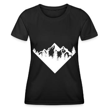 Berg - (21) - Frauen Funktions-T-Shirt - Schwarz - Vorne - AI Model Female 172 light (172cm)