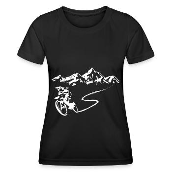 Mountain - Mountain Bike - (11) - Women's Functional T-Shirt - black - Front - AI Model Female 172 light (172cm)