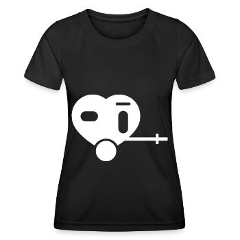 Heart - Camping Caravan - - Women's Functional T-Shirt - black - Front - AI Model Female 172 light (172cm)