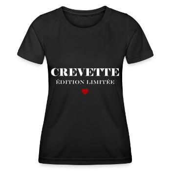 crevette - T-shirt sport Femme - noir - Devant - AI Model Female 172 light (172cm)