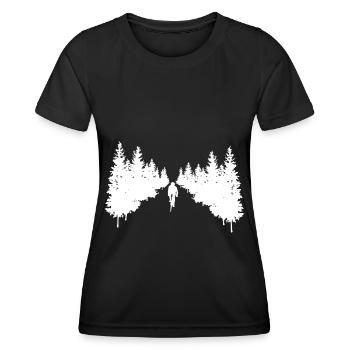 Arbres - Cyclisme - (6) - T-shirt sport Femme - noir - Devant - AI Model Female 172 light (172cm)