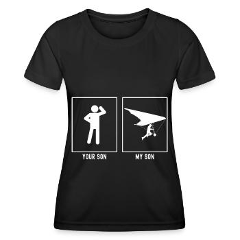 Your Son - My Son - Sky Glider Start - Women's Functional T-Shirt - black - Front - AI Model Female 172 light (172cm)
