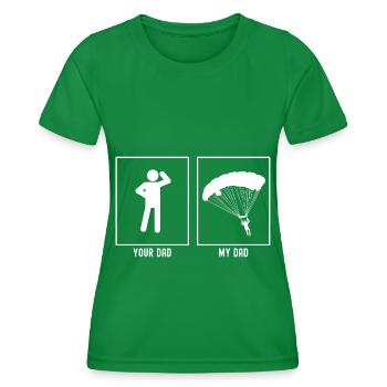 Ton Père - Mon Père - Parapentiste Homme - T-shirt sport Femme - vert - Devant - AI Model Female 172 dark (172cm)