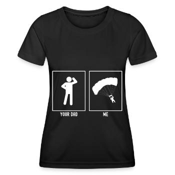 Your Father - Me - Professional Paragliding - Women's Functional T-Shirt - black - Front - AI Model Female 172 light (172cm)