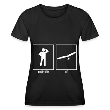 Your Father - Me - Professional Gliding - Women's Functional T-Shirt - black - Front - AI Model Female 172 light (172cm)