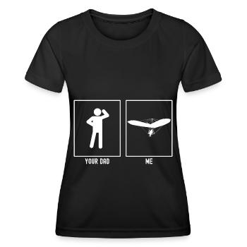 Your Father - Me - Gliding - Center - Women's Functional T-Shirt - black - Front - AI Model Female 172 light (172cm)