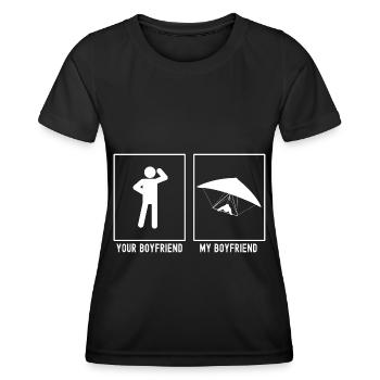 Votre ami - Mon ami - Gliding Vordersei - T-shirt sport Femme - noir - Devant - AI Model Female 172 light (172cm)