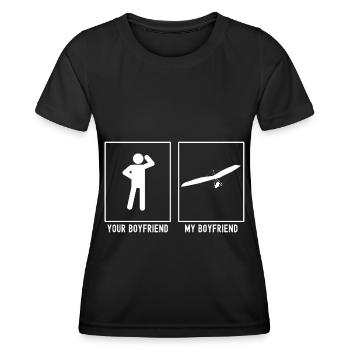 Your Friend - My Friend - Gliding Flight - Women's Functional T-Shirt - black - Front - AI Model Female 172 light (172cm)
