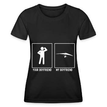 Dein Freund - Mein Freund - Himmelsgleiter Illustr - Frauen Funktions-T-Shirt - Schwarz - Vorne - AI Model Female 172 light (172cm)
