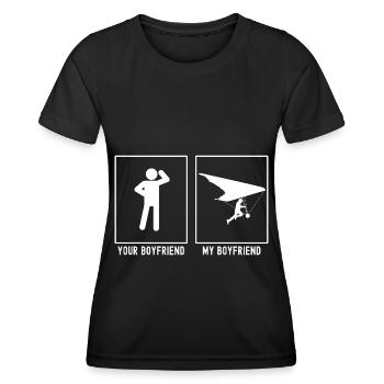 Your Friend - My Friend - Gliding Activity - Women's Functional T-Shirt - black - Front - AI Model Female 172 light (172cm)