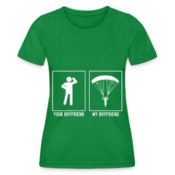 Votre ami - Mon ami - Parapente Homme - T-shirt sport Femme - vert - Devant - AI Model Female 172 dark (172cm)