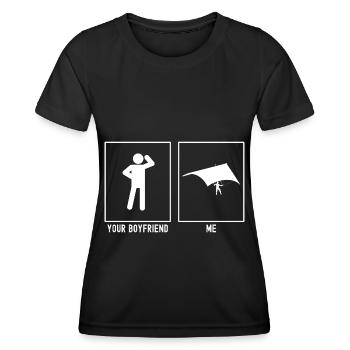 Ton ami - Moi - Sky Gliding Hanging - T-shirt sport Femme - noir - Devant - AI Model Female 172 light (172cm)