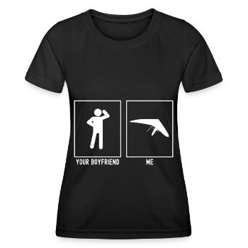 Dein Freund - Ich - Himmelsgleißen Design - Frauen Funktions-T-Shirt - Schwarz - Vorne - AI Model Female 172 light (172cm)