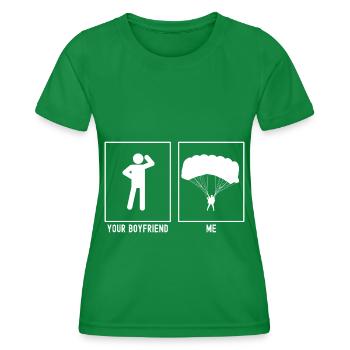 Ton ami - Moi - Parapente Front - T-shirt sport Femme - vert - Devant - AI Model Female 172 dark (172cm)