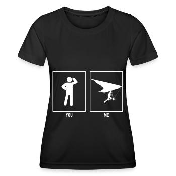 You - Me - Gliding Start - Women's Functional T-Shirt - black - Front - AI Model Female 172 light (172cm)
