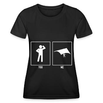 Vous - Moi - Capture Gliding - T-shirt sport Femme - noir - Devant - AI Model Female 172 light (172cm)