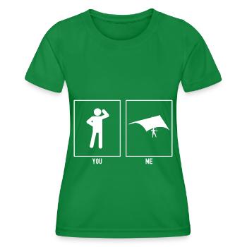 Vous - Moi - Capture Gliding - T-shirt sport Femme - vert - Devant - AI Model Female 172 dark (172cm)