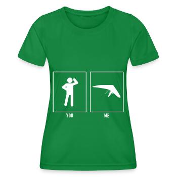 Vous - Moi - Vecteur d’action de glisse - T-shirt sport Femme - vert - Devant - AI Model Female 172 dark (172cm)