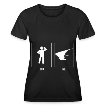 Toi - Moi - Sky Gliding - T-shirt sport Femme - noir - Devant - AI Model Female 172 light (172cm)