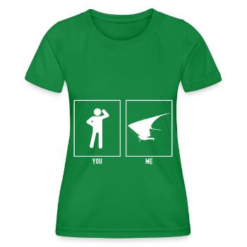Toi - Moi - Sky Gliding - T-shirt sport Femme - vert - Devant - AI Model Female 172 dark (172cm)