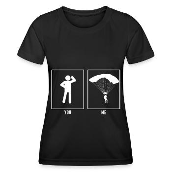 Vous - Moi - Parapente Front View Vector - T-shirt sport Femme - noir - Devant - AI Model Female 172 light (172cm)