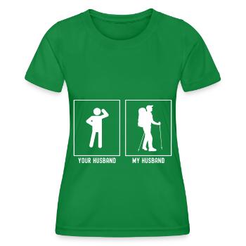 Votre mari - Mon mari - Homme errant Vekto - T-shirt sport Femme - vert - Devant - AI Model Female 172 dark (172cm)