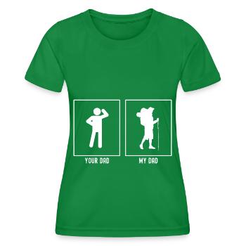 Ton Père - Mon Père - Homme errant debout - T-shirt sport Femme - vert - Devant - AI Model Female 172 dark (172cm)